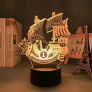 One Piece Monkey D Luffy Figure 3D Illusion LED Night Light Nightlight Touch Flash Light Desk Model Japan Anime Figure Toys