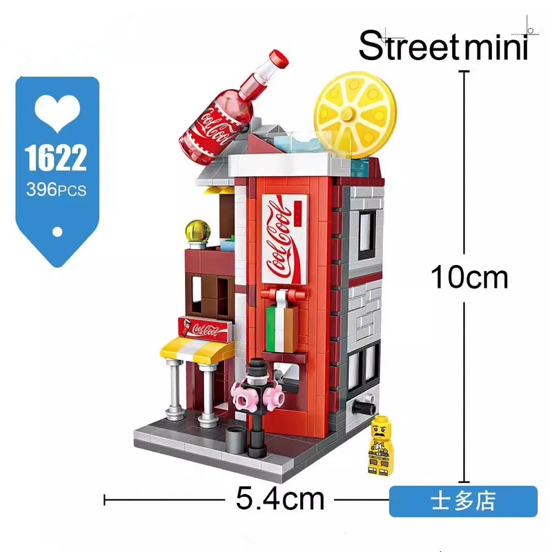 LOZ Creative Folded StreetView Grocery Store Post Station Building Bricks DIY Mini Chinese Style Puzzle Girls Gifts Children Toy