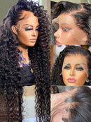 30 40 Inch Deep Wave Lace Front Wig 13x6 Hd Lace Frontal Wig 13x4 Curly Human Hair Wigs For Women Water Wave PrePlucked Lace Wig