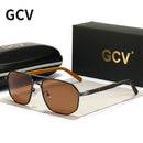 GCV 2021 Brand Classic Pilot Square Polarisierte Sonnenbrille Metallrahmen Herren Fahrbrille Männliche Sonnenbrille UV-Schutz Luxus