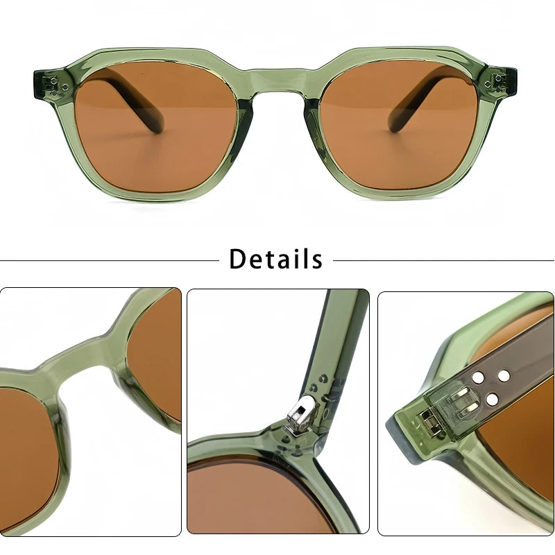 CATERSIDE Retro Polarized Sun Glasses Women Men New TR90 Frame Polygon Sunglasses UV400 Male Outddor High Quality Travel Eyewear