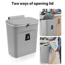 7/9L Hanging Trash Can Kitchen Trash Bin Garbage Bin Wall Mounted Bathroom Trash Can with lid Recycling Garbage Basket