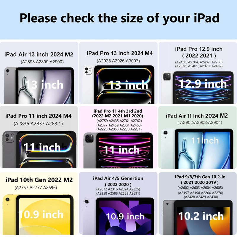 For iPad 10th Gen Case 2022 Funda iPad Pro 11 13 M4 2024 M2 iPad Air 13 11 Air 5 4 iPad 9th 8 7 Generation Pro 12.9 Mini 6 Cover