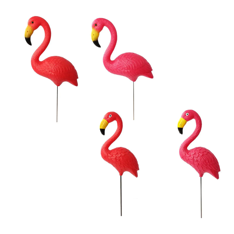 Yard Art Ornament Lawn Party Cake Topper Bird Statue Figurine Flamingo Garden Stake for Planter Hallway Sidewalks Home Flowerpot