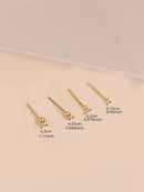 20PCS Straight Nose Studs Ring Tiny with Ball Beads for Women Nostril Piercing Jewelry Wholesale  Soft Bendable Pin