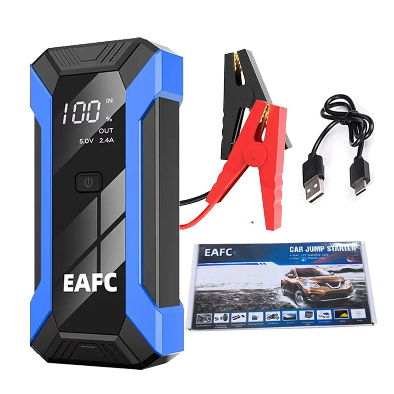 EAFC 12V  Car Jump Starter Power Bank Portable Car Battery Booster ChargerStarting Device Auto Emergency Start-up Lighting