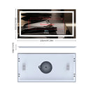 LUVODI Großer beleuchteter Bluetooth-Badezimmerspiegel, rechteckiger Antibeschlag-LED-Badspiegel mit Bluetooth-Lautsprecher, 3 Farben