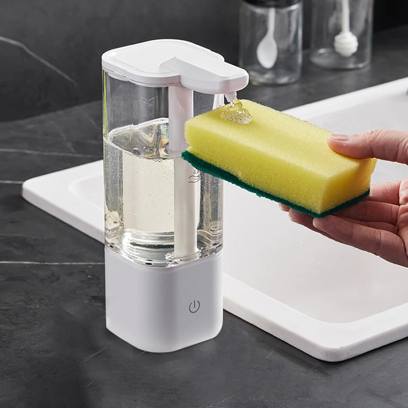 Kitchen 550/400ml Automatic Liquid Soap Dispenser USB Rechargeable Touchless Hand High Capacity Detergent Bathroom Dispenser