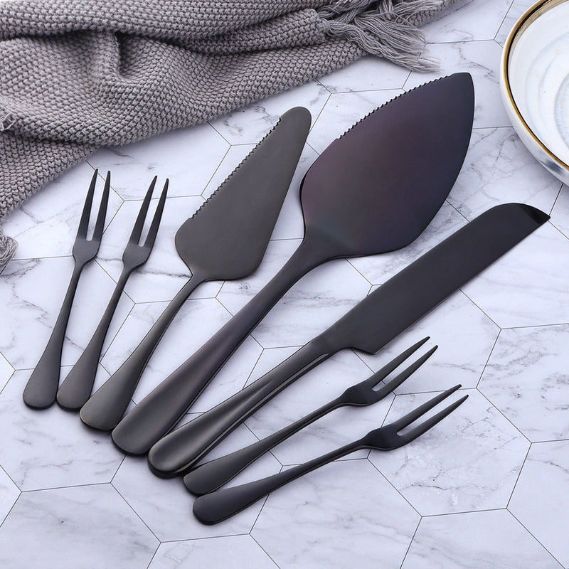 Stainless Steel Cake Shovel Serving Knife and Cake Fork Set Baking Tool for Pie Pizza Server Kitchenware Baking &amp; Pastry Spatula