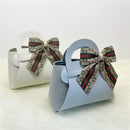 10pcs Easter Leather Mini Gift Bags With Bow Ribbon Packaging Box Wedding for Guest Candy Handbag Bag Birthday Party Decor bag