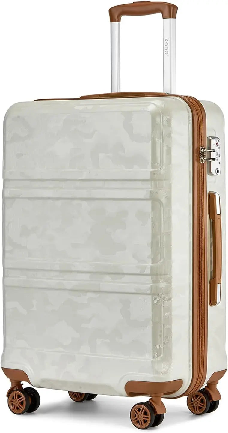 KONO TSA Lock, suitcase (M/L/XL) TONO Hard Case, Lightweight ABS Trolleys with Twin wheels