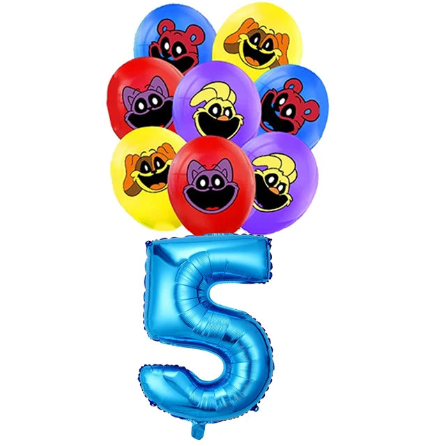 Smiling Critters Birthday Party Decoration Disposable Tableware Set Plate Balloons Banner Cake Topper Party Supplies Baby Shower