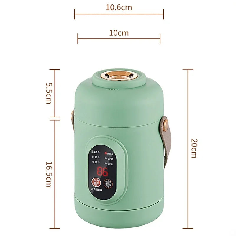 Electric Kettle Rice Cooker Lunch Box Portable Mini Soup Stew Slow Cooking Pot Porridge Food Steamer Noodles Pasta Heater Hotpot