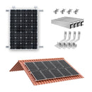 CP-SETUNO Solar Panel Mounting Set, Photovoltaic Mounting Rail for 1/2/4 Solar Panel, 300 mm Aluminum Mounting Rail, for 30/35 m