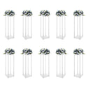 10Pcs Acrylic Vase Wedding Flower Stands Set, 23.6"H Clear Column Rack Geometric Display Stand for Home Party Wedding Decor