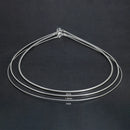 Elegant Simple Choker Collars Necklace For Women Real Pure 925 Sterling Silver Jewelry 16 18 20 22 24 Inch