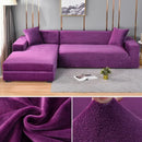 Velvet Sofa Cover Thick Elastic 1/2/3/4 Seater Sofa Cover for Living Room Velvet Plush L Shaped Corner Sofa  Couch Cover
