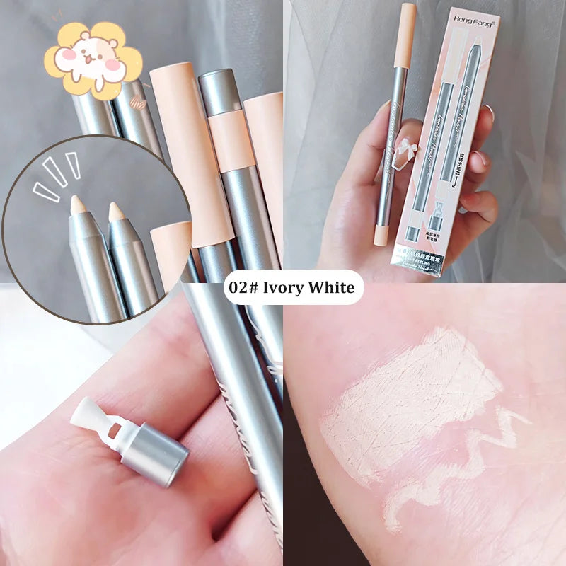 Concealer Pencil Waxy Contour Brighten Silkworm Moisturizing Cover Acne Marks Concealer Stick Natural Matte Finish Face Make Up