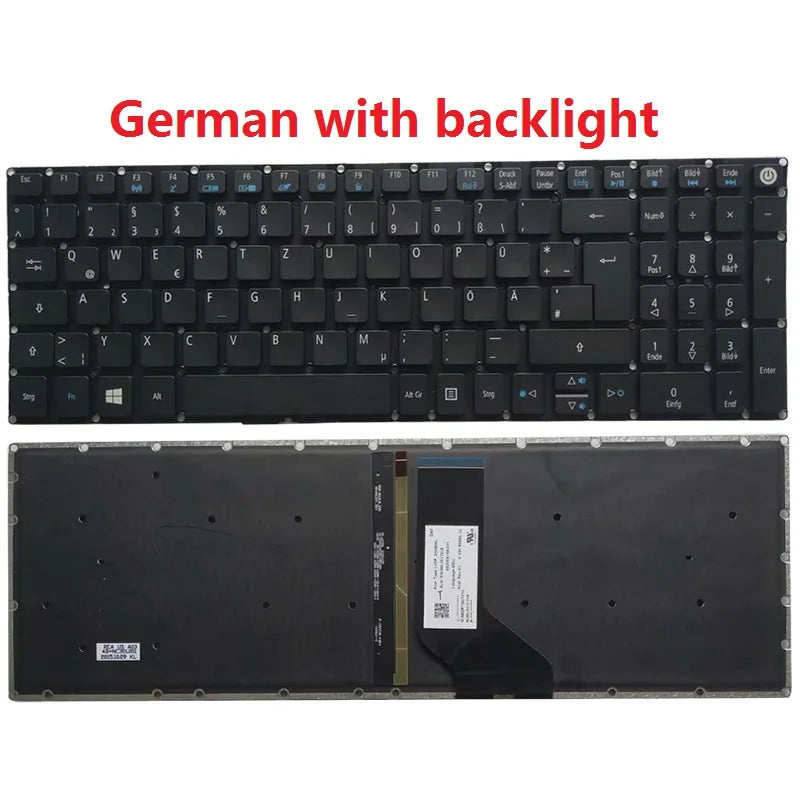 Russian/US/UK/Spanish/Latin/German/Italy laptop Keyboard for ACER Aspire 5 A517 A517-51 A515 A515-51 A515-51G A515-41 A515-41G