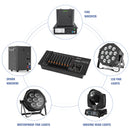 U'King Black Mini Console DMX Controller Stage Light Controller For Party DJ Disco Live Concerts KTV Night Club