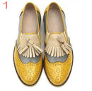Flats Casual Shoes Women's Spring Autumn Genuine Leather Color Matching Tassel Loafers Oxford Shoes For Women Custom Shoes
