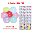 1200 Pieces-10'' Macaron Color Matte Latex Balloons 100pcs/Pack 12 Packs (1200pcs Total)