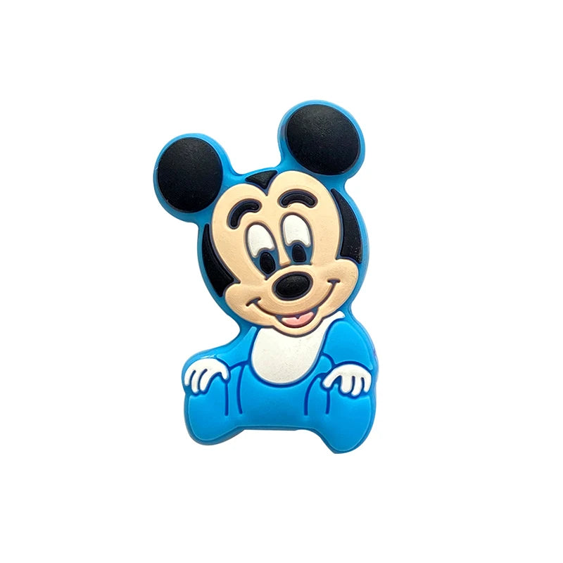 1/3/10pcs Silicone Teether Cartoon Disney Mickey Head Animal Food Grade DIY Baby Teething Teether Toy Accessories Ring