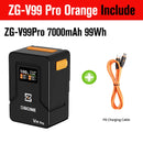 (DO Brazil) ZGCINE ZG-S200 V99 V Mount Battery V-Lock Lithium Battery Pack for Camcorder/Digitais/Video Lights/Monitors