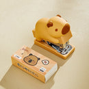 Mini Capybara Stapler 400pcs 24/6 Staples Set Cartoon Design Portable Binder Office Binding Tools F7713