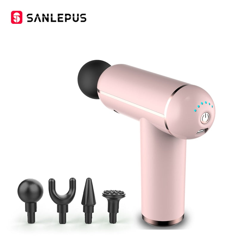 SANLEPUS Portable LCD Massage Gun For Body Neck Back Electric Percussion Massager Deep Tissue Muscle Relaxation Fitness Slimming