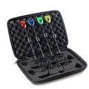 Fishing Swingers Set LED Illuminated Fishing Bite Indicator Fishing Tackle in Zipped Case Outdoor Swing Signal Receiver