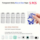 Color On Clear Sticky Paper Mini Thermal Paper Transparent Self-Adhesive For Portable printer T02/M02 For Memo Scrapbook Diary