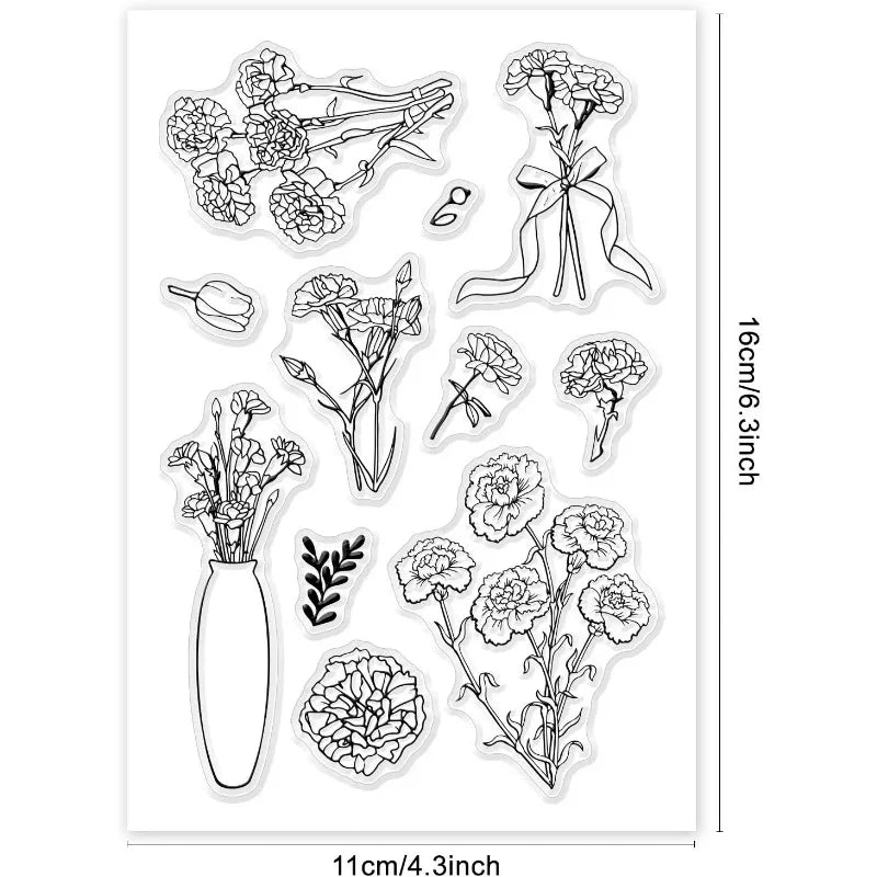 Easter Themed Silicone Clear Stamps Transparent Stamps for Birthday Valentine's Day Party Cards Making DIY Scrapbooking