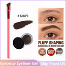 3Color Eyebrow Pomade Eyebrow Eyeliner Gel Waterproof Long-lasting Tinted Sculpted Brow Gel with Brush Eyebrow Stamp Pencil Kit