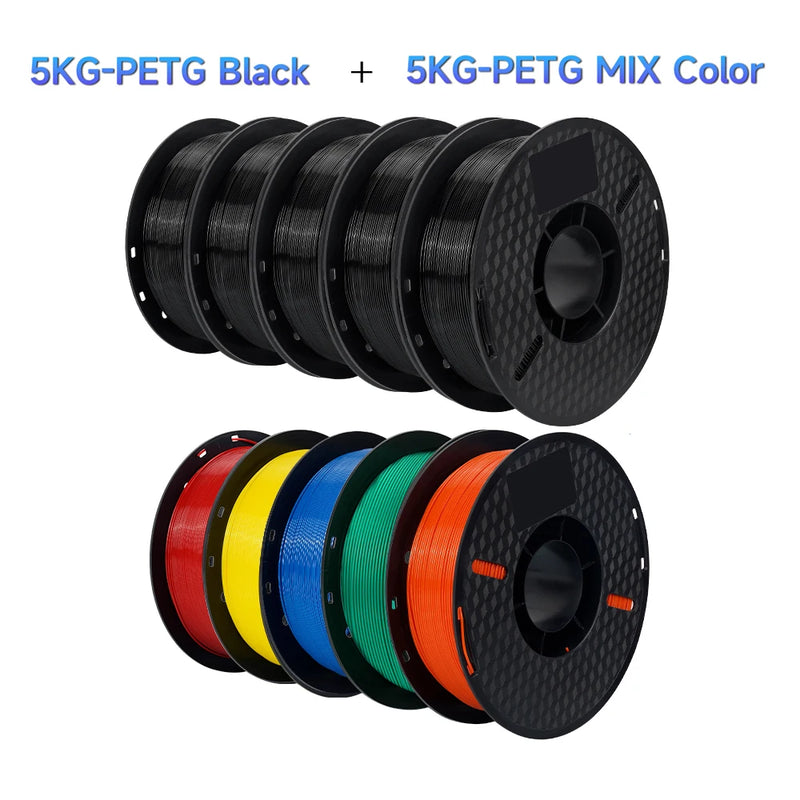 10/5kg PETG Filament For 3D Printer Plastic Material 22LBS 1.75mm Non-Toxic Eco-Friendly PETG 3D Filament Consumables for Ender