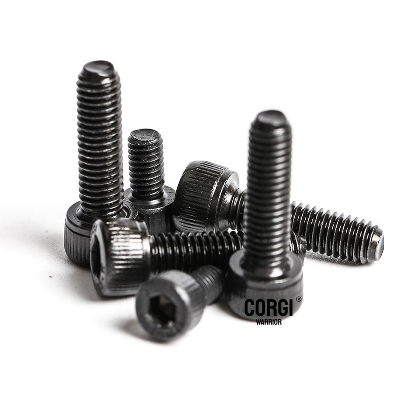 Black 1140 Hex Socket Cap Head Screws Set M2 M2.5 M3 M4 M5 M6 M8 M10 DIN912 12.9 Grade Carbon Steel All Sizes Allen Bolts Nuts