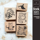Stamp Cute Scrapbooking Book Lovers 5 Type Bookworm Girl Cat Journaling Wooden Stamps