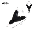 UniversalY Adapter Block Male Thread Fuel Hose Fitting Adapters AN4 AN6 AN8 AN10 Tee oil pipe joint Aluminium Easy to install