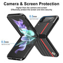 EUCAGR Ultrathin Carbon Fiber Leather Case For Samsung Galaxy Z Flip 3 4 5 Back Cover For Samsung Z Flip 6 Shockproof Phone Case