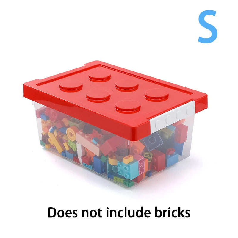 Kids Building Block Storage Box Toys Organizer Stackable Block Case Container Books Stationary Holder Sundries Snack Container