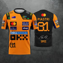 2026 New Jersey For Racing T-Shirt Rider #1 Lando Norris Rider #81piastri Fan Casual Clothing Breathable Family Kids Tees