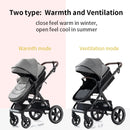 Luxury Baby Stroller 3 in 1 Portable Travel Baby Carriage Fold Pram High Landscape Aluminum Frame Newborn Infant Stroller