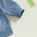 Adorable Toddler Boys Easter Outfits with Bunny Print Long Sleeve Sweatshirts and Carrot Patterned Long Pants - 2 Piece