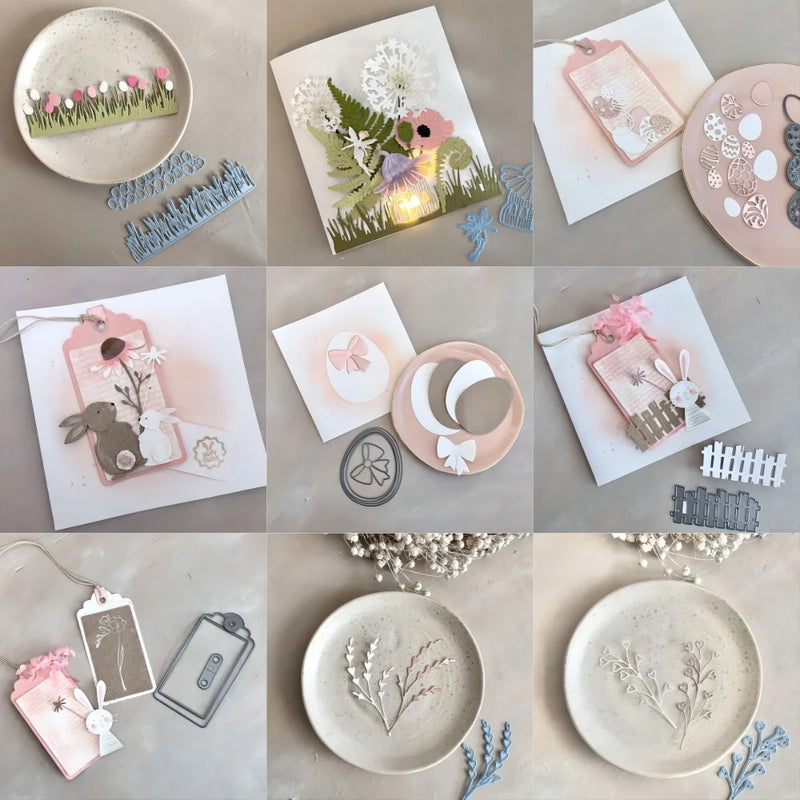 Piggy Craft metal cutting dies cut die mold New Easter series Scrapbook paper craft knife mould blade punch stencils dies