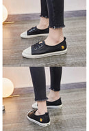 Comemore Summer Leather Women Casual White Vulcanized Shoes Sneakers Comfortable Flats Fashion 2022 Women's Slip-on Shallow Shoe