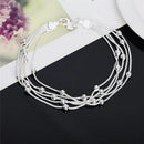 High Quality 925 Sterling Silver Bracelet 8 Inches 20cm 5 Wire Beaded Chain For Women lady men Fashion Birthday Gift Jewelry