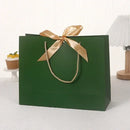 10pcs/lot High Quality Pretty Pink Gift Bag Gift Box Ornament Pajama Book Black Handle With Ribbon Paper Box Bag Kraft Packaging