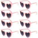 8pcs/6pcs Bachelorette Hen Party Sunglasses Black Heart Shaped Glasses Bride To Be Bridesmaid Gifts Wedding Bridal Shower Decor