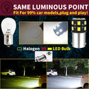 2 Stück LED-Rückfahrlicht Birne Rückfahrscheinwerfer P21W 7506 BA15S Canbus für Volvo C30 C70 S40 S60 S70 S80 V40 V50 V60 V70 XC60 XC70 XC90