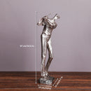 Huge Golf Player Figurine Resin Sportsman Statue Industrial Geometrical Shape Golfer Accessory Light Luxury Club Bar Home Decor